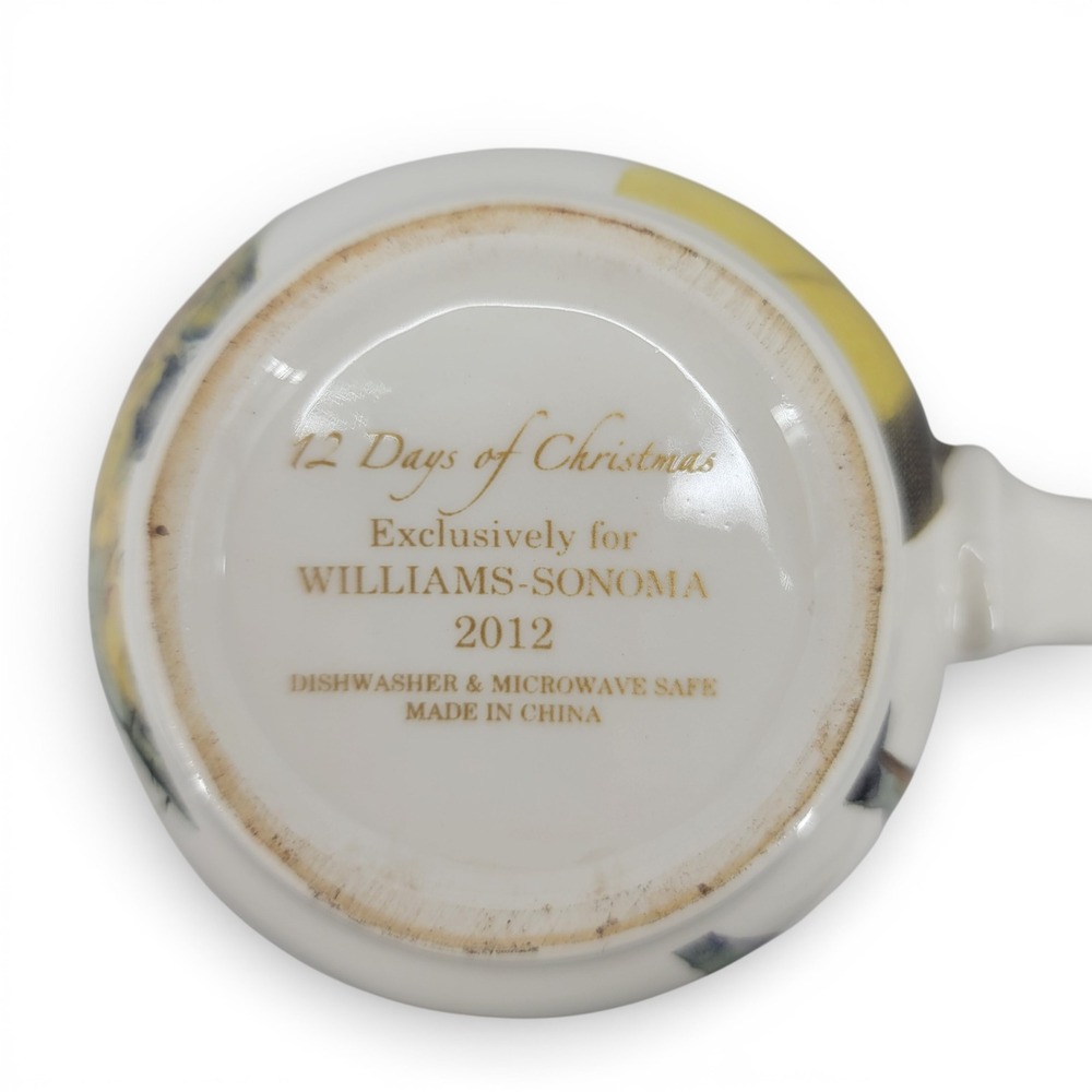 Williams Sonoma 12‎ Days Christmas Gold Numbers Mug 2012 1 & 12 Coupe - Picture 5 of 5